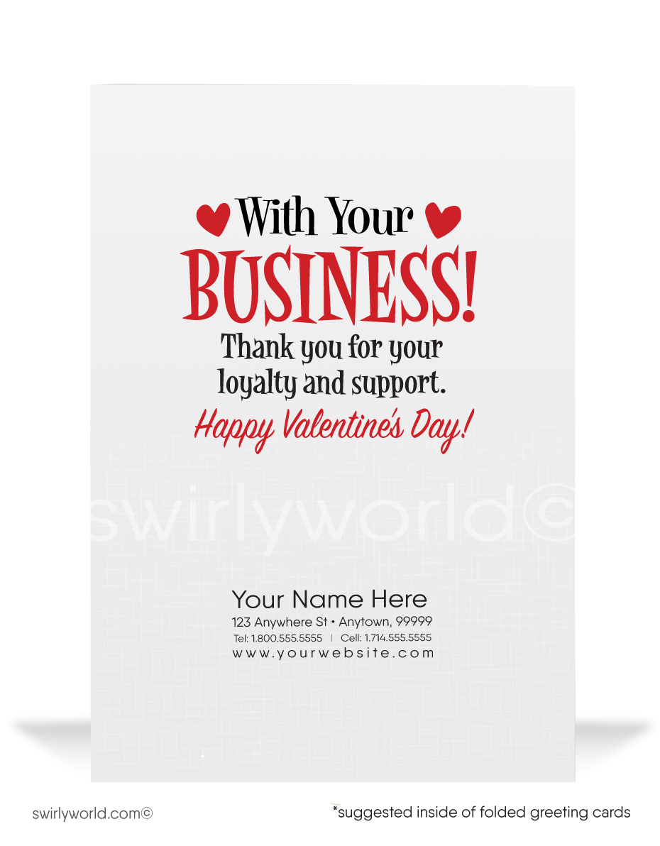 In Love With Your Business Happy Valentine S Day Card Swirly World Design