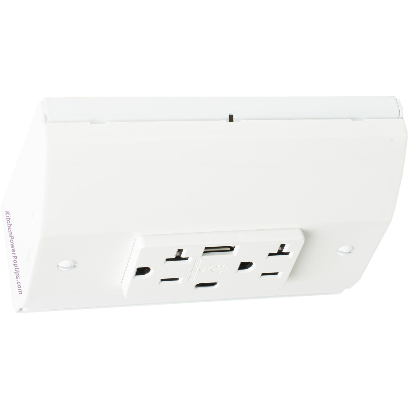 Under Cabinet Power Box 20a Outlet Usb A C Charging Ports White