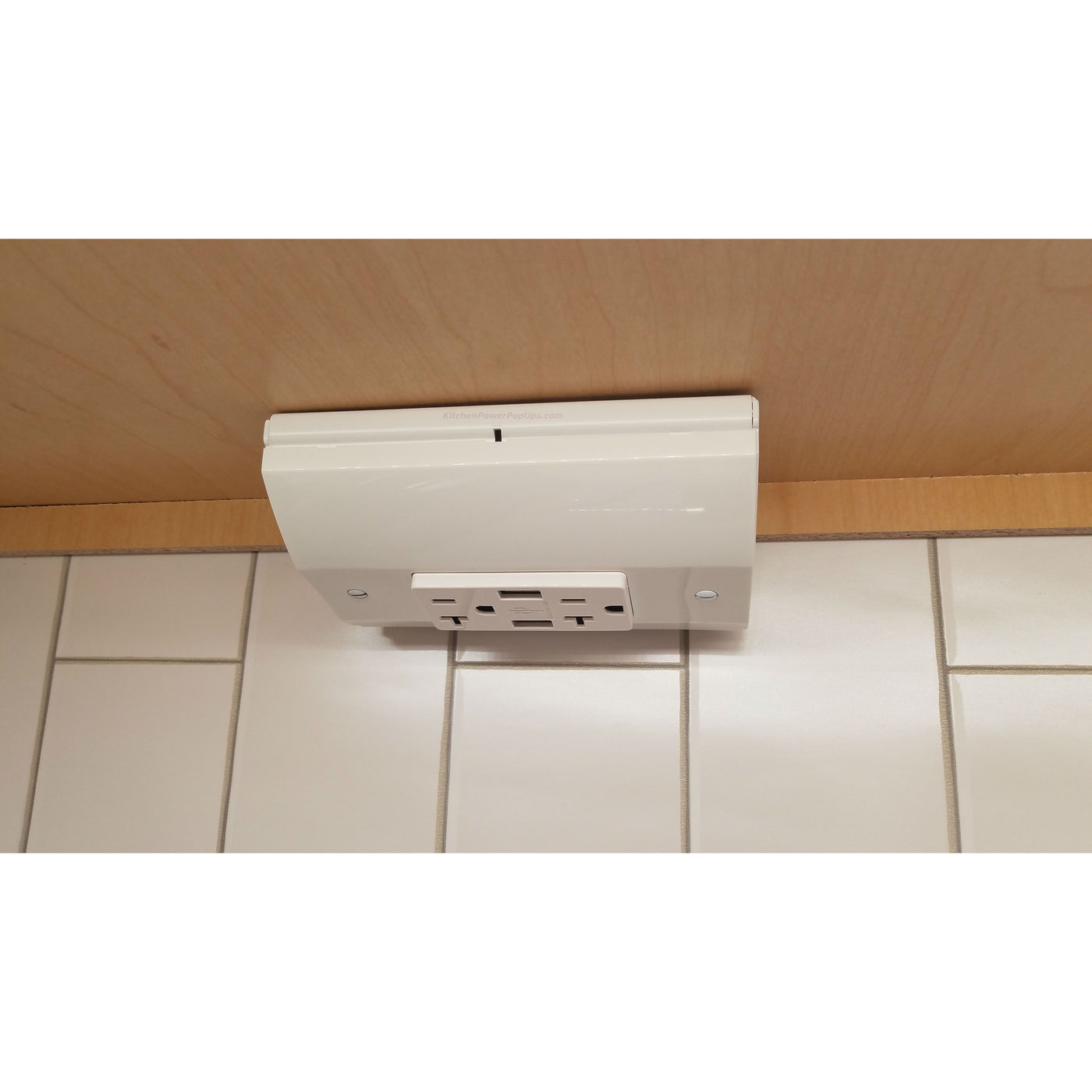Under Cabinet Power Box 20a Outlet 2 Usb A Charging Ports White