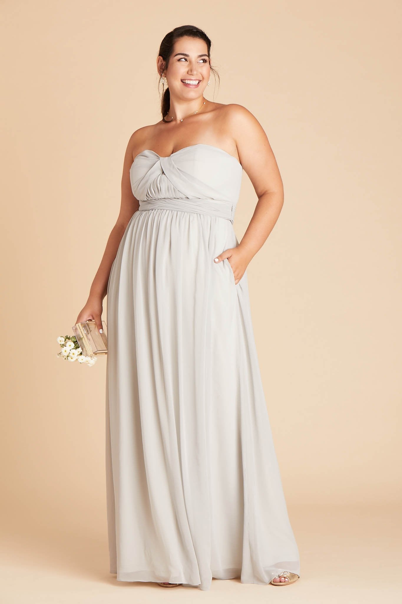 Dove Gray Grace Convertible Dress by Birdy Grey
