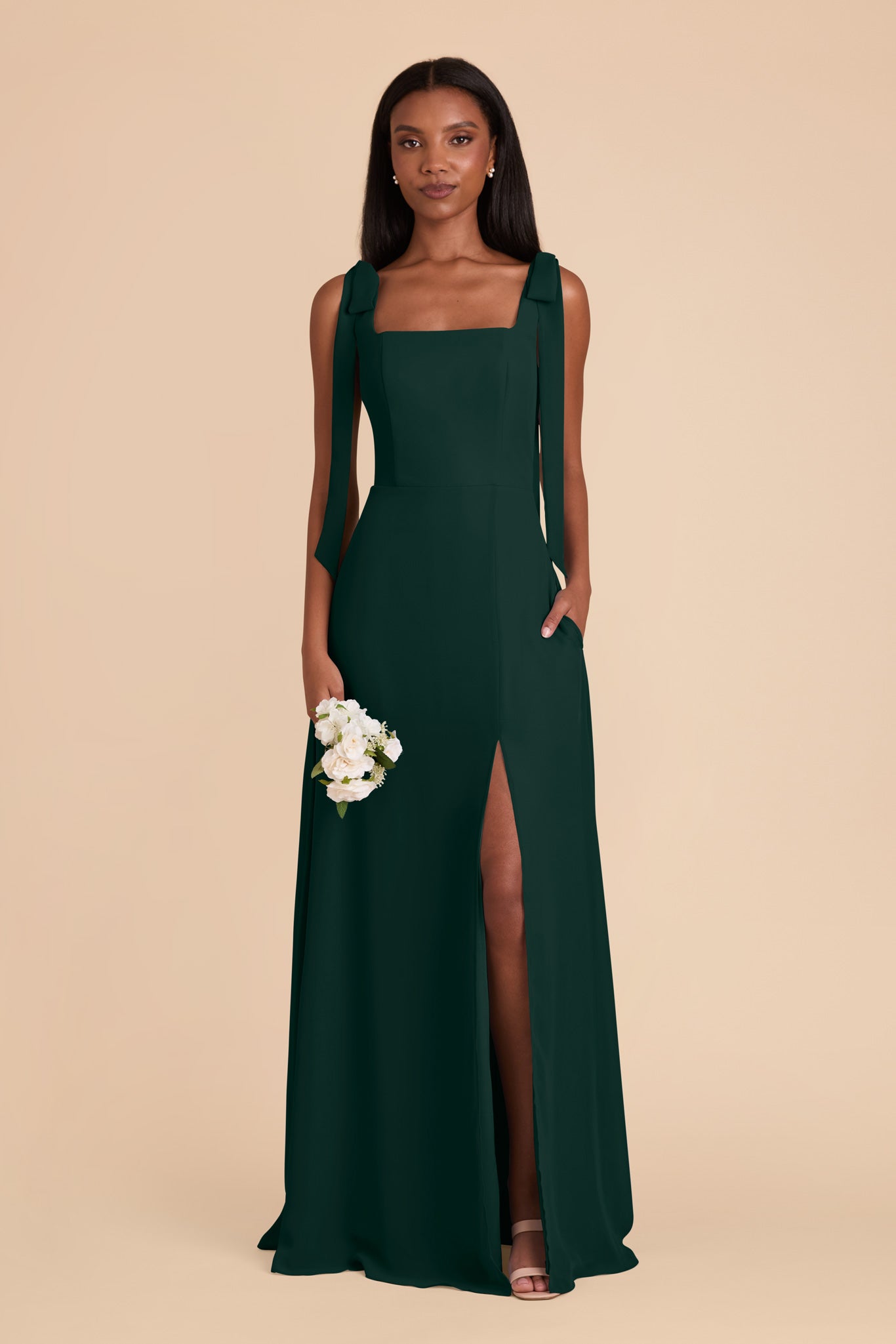 Alex Convertible Dress Chiffon - Emerald