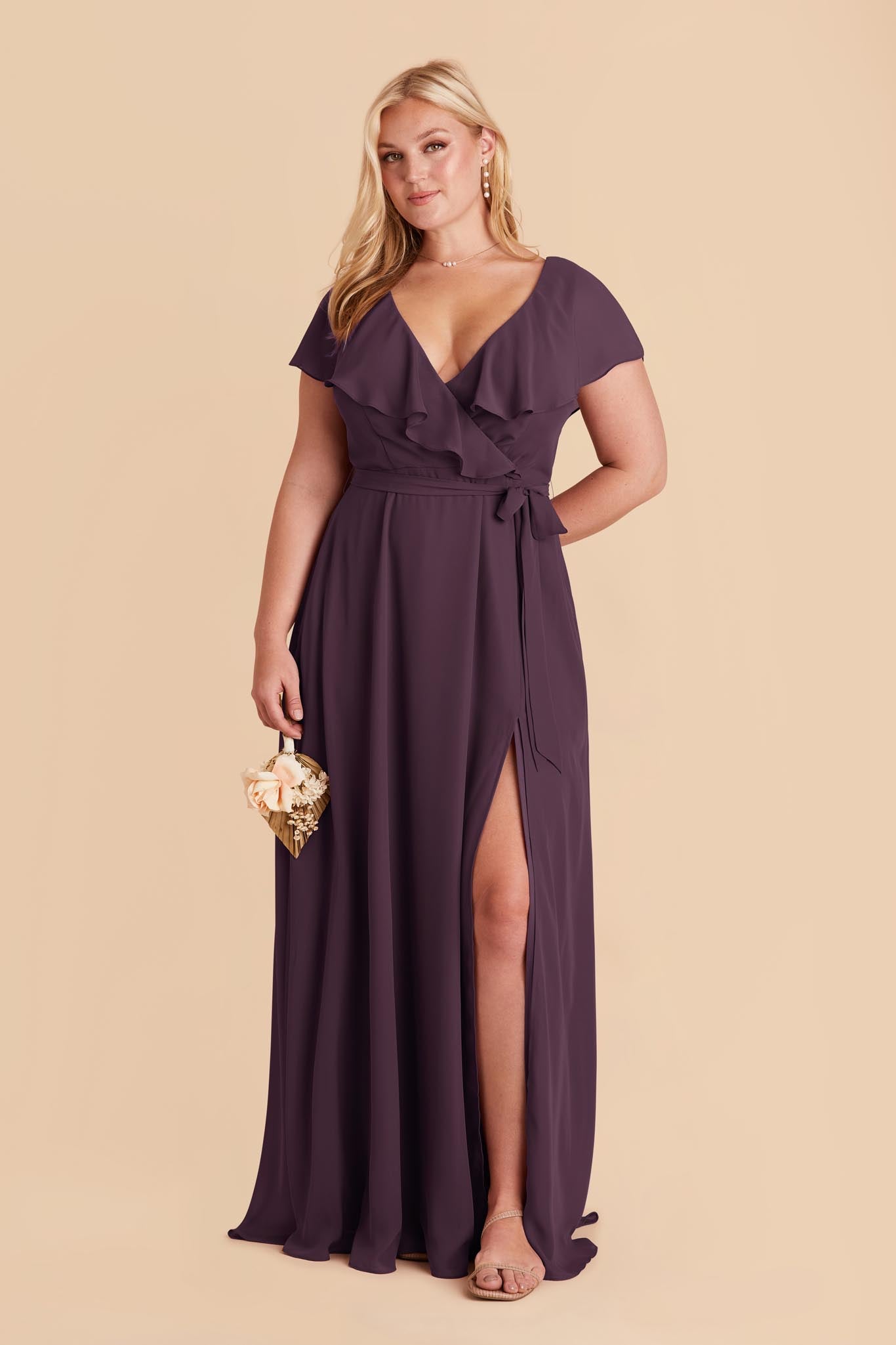 Purple Floral Bridesmaid Dresses