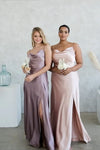 lisa long shiny satin dress english rose video 3