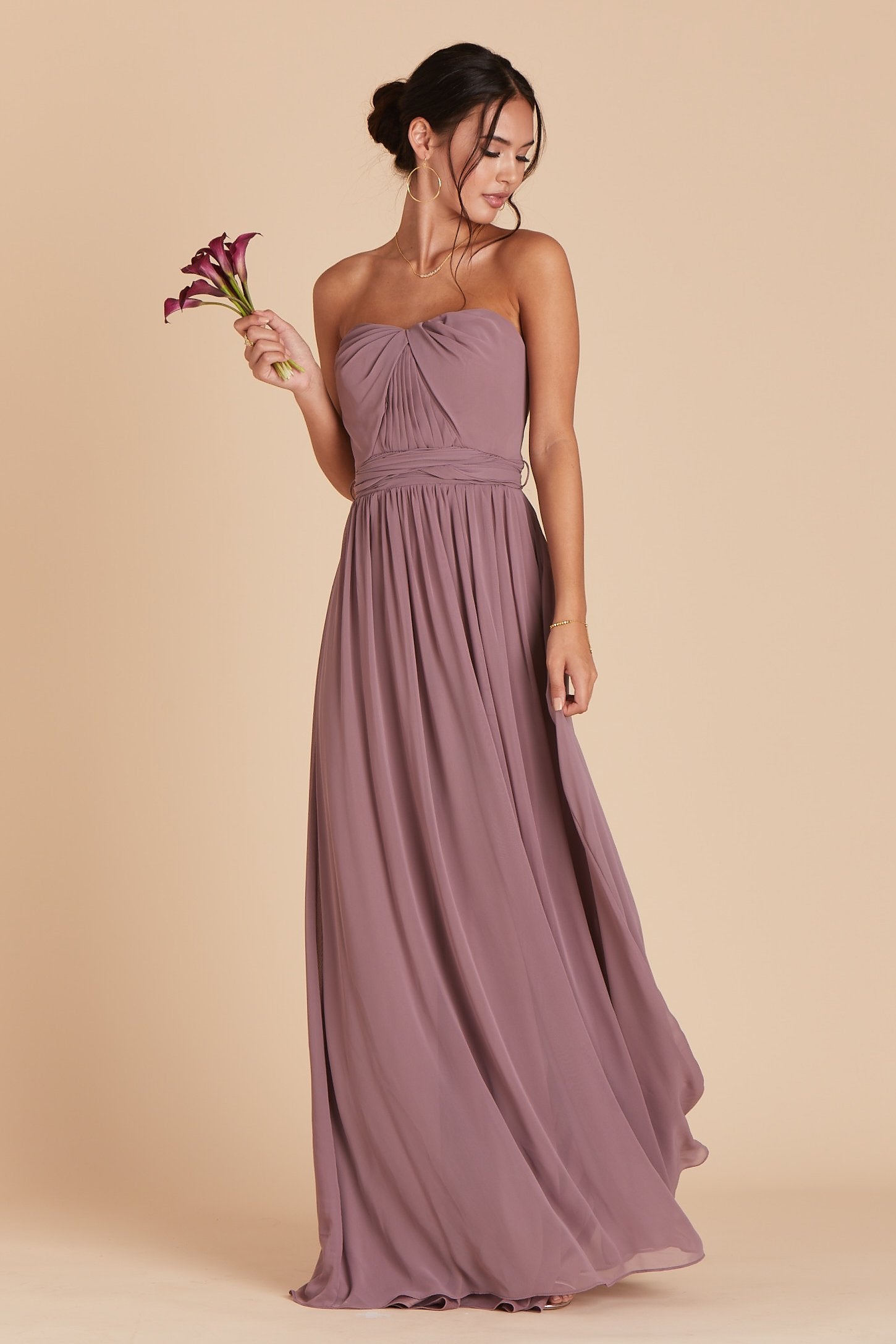 Grace Convertible Chiffon Bridesmaid Dress in Taupe