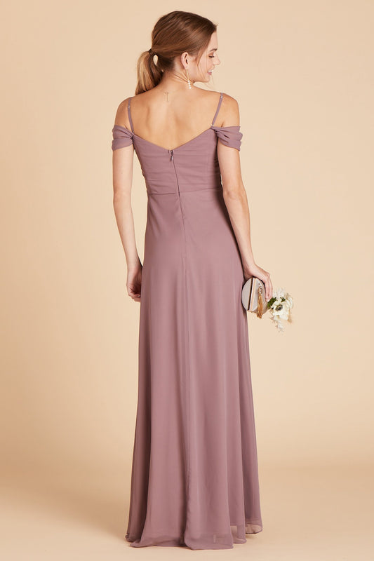 Spence Convertible Chiffon Bridesmaid Dress In Dark Mauve Birdy Grey 5480