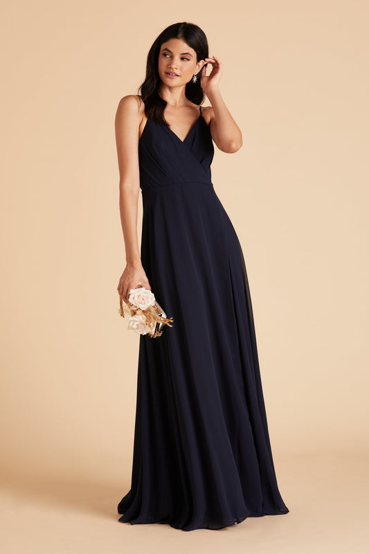 Kaia Chiffon Bridesmaid Dress in Navy | Birdy Grey