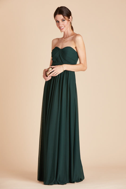 Chicky Convertible Bridesmaid Dress in Emerald | Birdy Grey