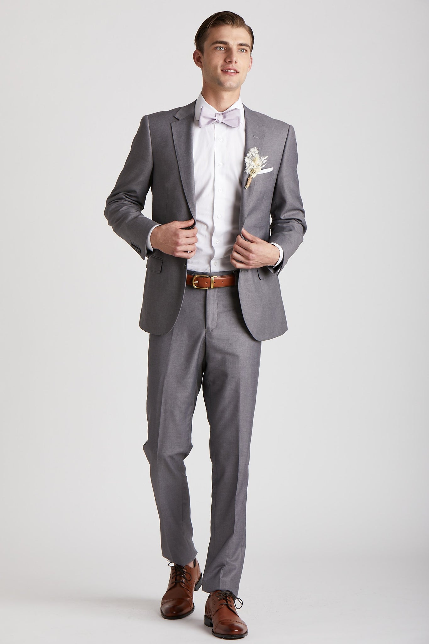 Daniel Groomsman Bow Tie in Lilac | Birdy Grey