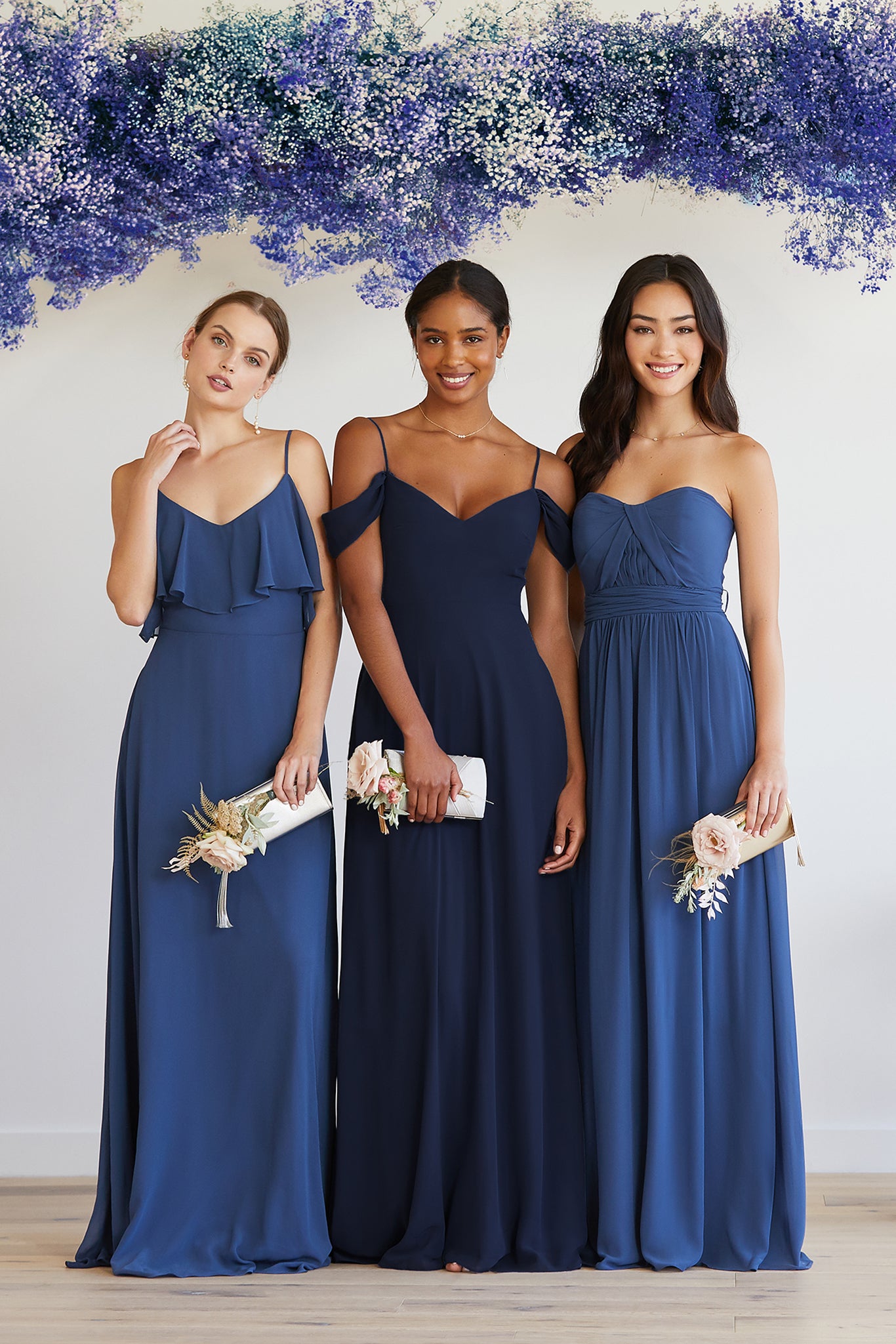 Slate Blue Bridesmaid Dresses