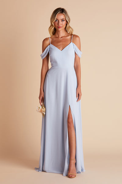 Haze Blue V Neck A Line Dusty Blue Evening Dress With Long Sleeves  Customizable Formal Party And Club Wear From Longzhiwen, $126.88 |  DHgate.Com