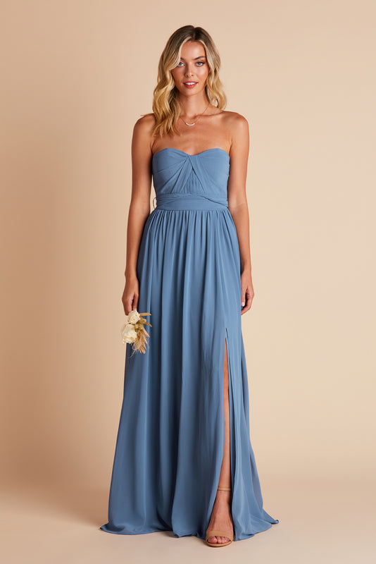 Grace Convertible Chiffon Bridesmaid Dress In Dusty Blue Birdy Grey Atelier Yuwaciaojp 5401