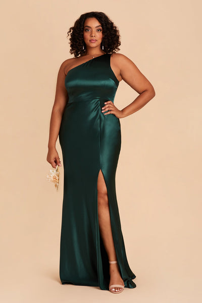 Dark Green Dress, Silk Dress, Wrap Dress, Bridesmaid Dress