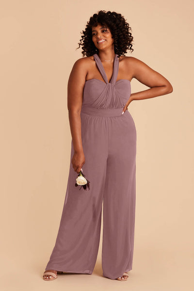 Junior Bridesmaid Tie-Back Chiffon Jumpsuit