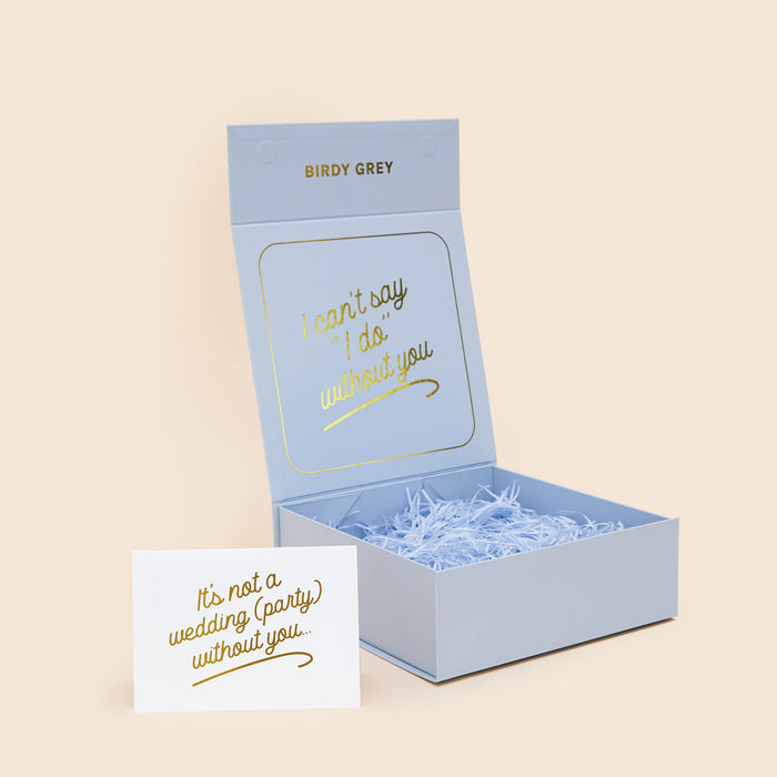 Will You Be My Bridesmaid Proposal Box Dusty Blue