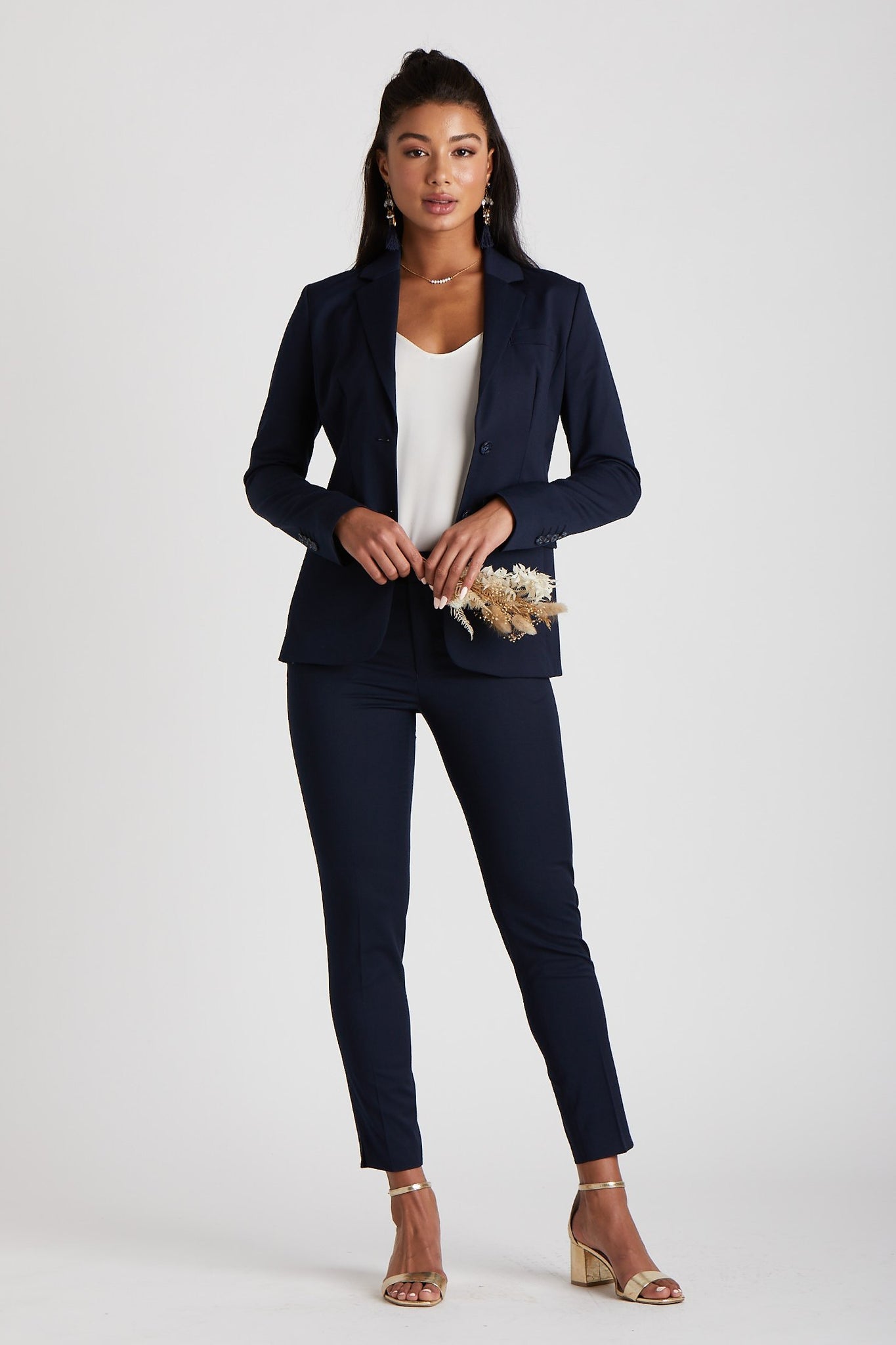 Womens Navy Blue Suit By Suitshop Birdy Grey