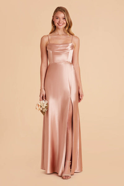 Lovely Matte Rose Gold Dress - Maxi Dress - Sequin Dress - Lulus