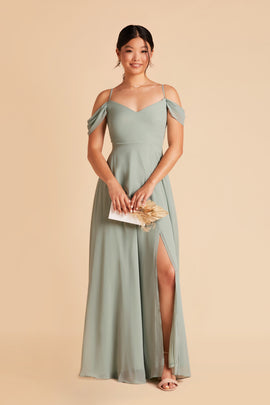 August Storm Blue A-Line Velvet Bridesmaid Dress