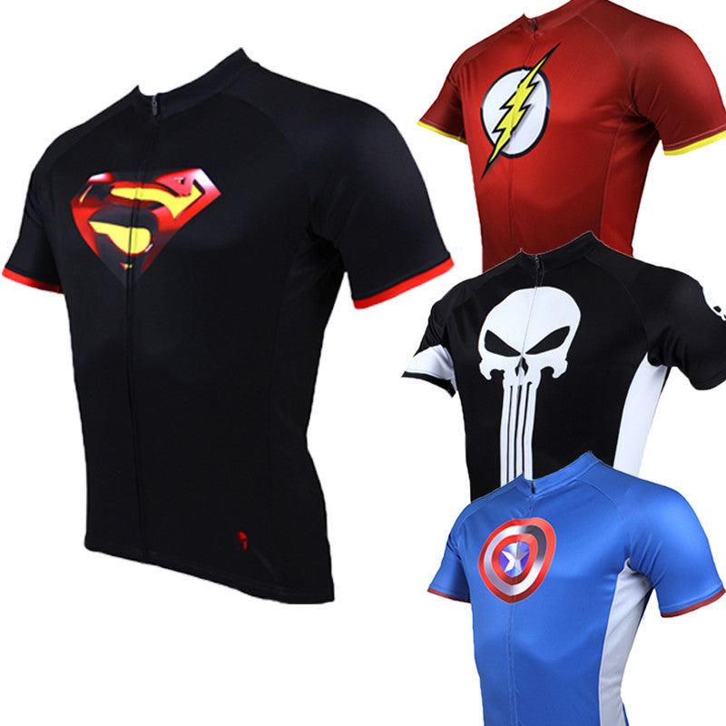 womens superhero cycling jersey