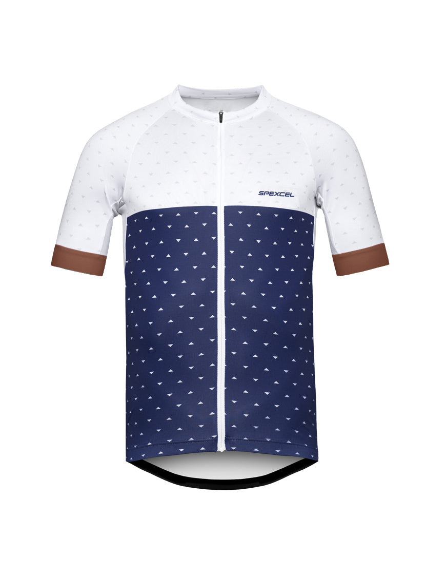 blue cycling jersey