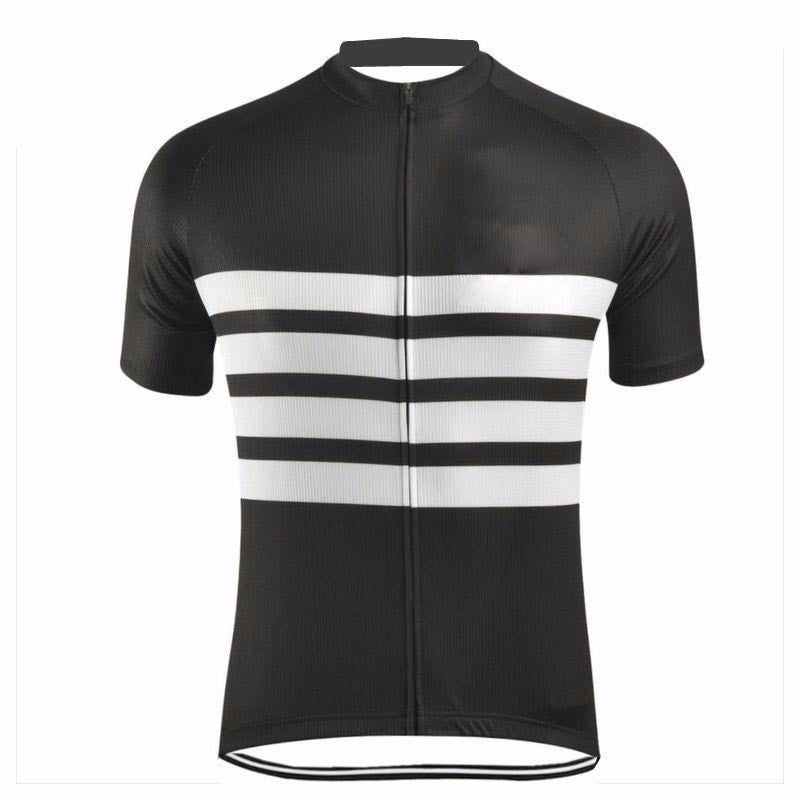 black and white cycling jersey