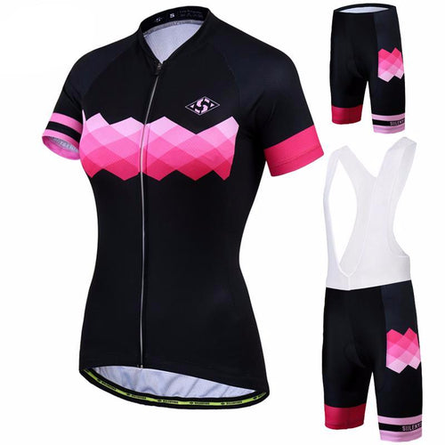 women's cycling jersey and shorts set