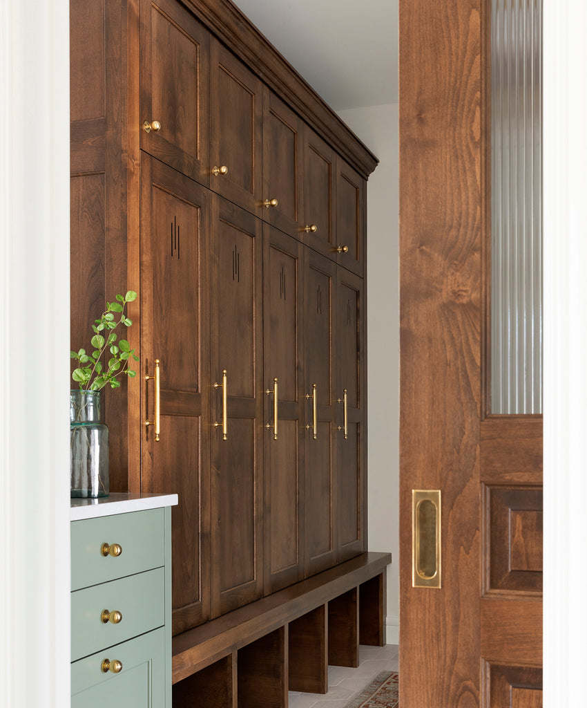 Bootroom with Brass Hardware 