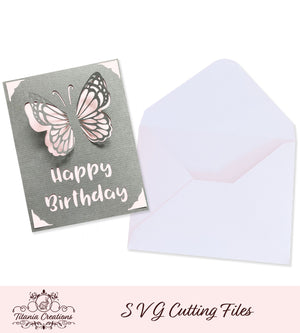 Download Pop Up Butterfly Birthday Insert Card Cricut Joy Svg Titania Creations