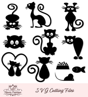 Download Cat Set Of 11 Svg Titania Creations