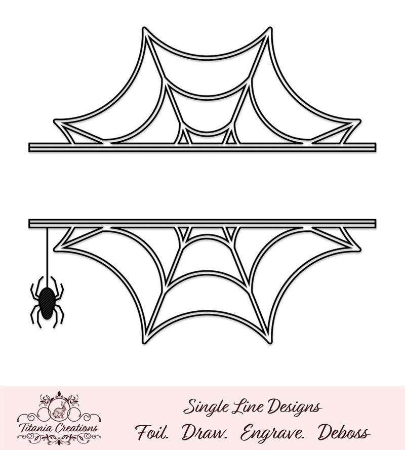 Single Line Split Spider Web Foil Quill SVG - Titania ...