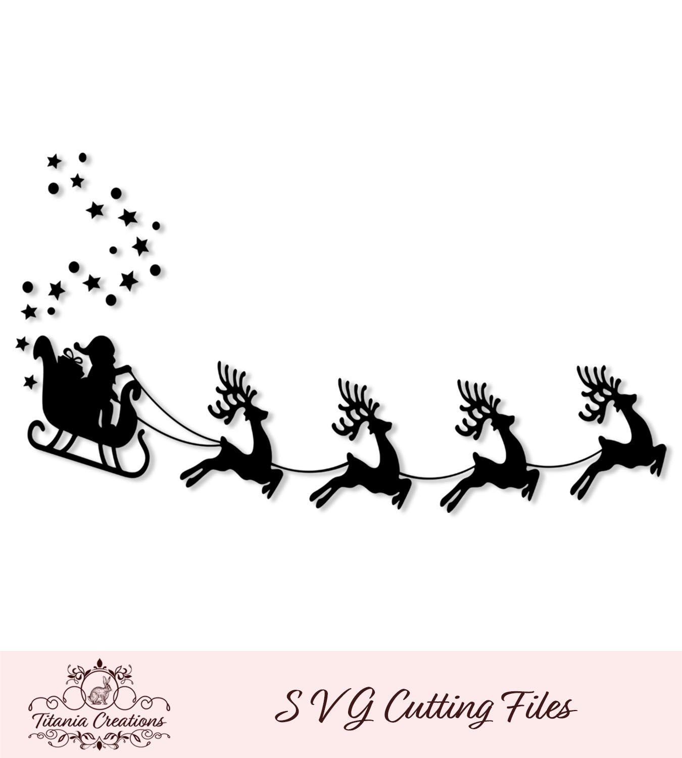 Download Santa Sleigh Svg Titania Creations