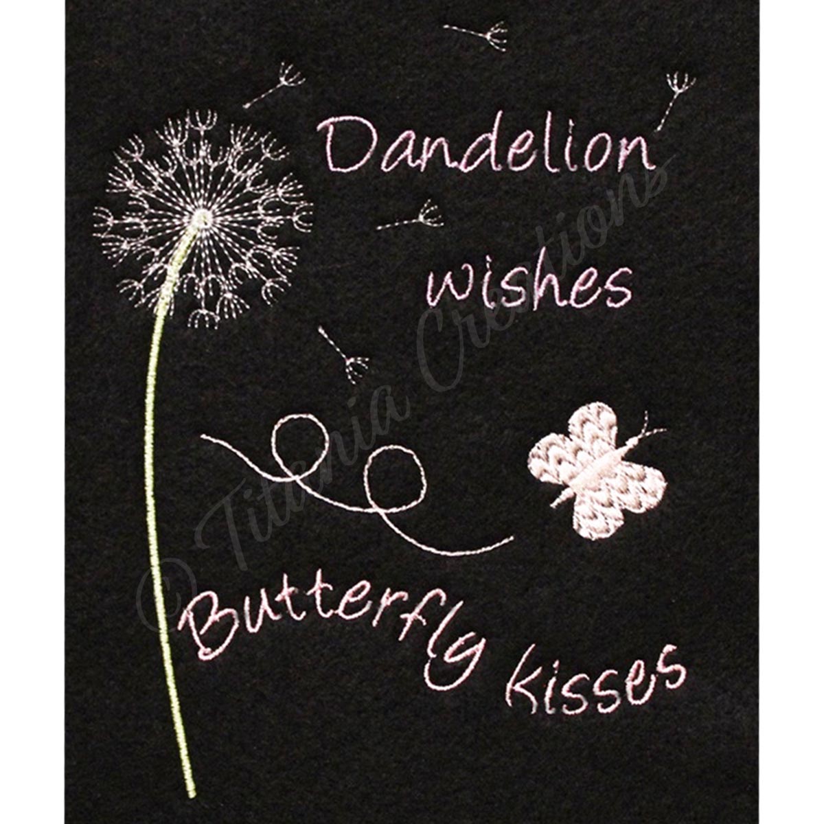 Dandelion Wishes Butterfly Kisses 5x7 Titania Creations