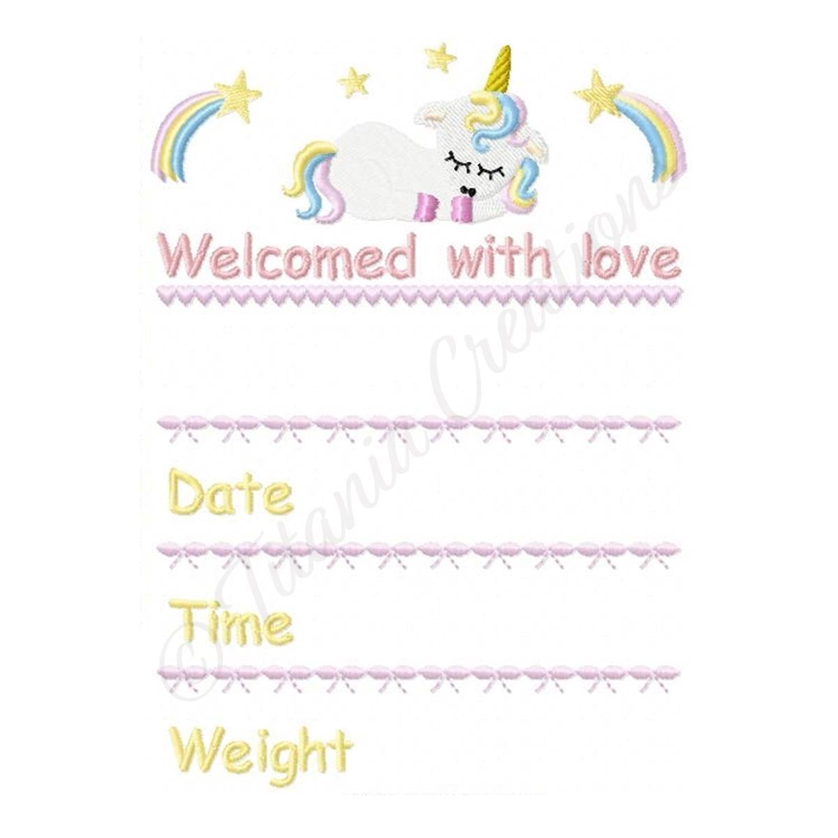 unicorn birth announcement