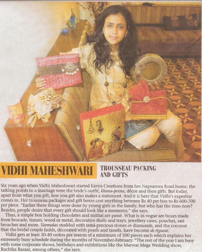 Kavya Creations - Mumbai Mirror