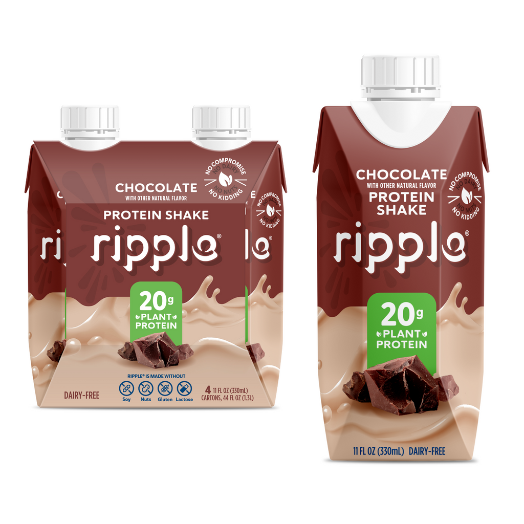 Ripple Chocolate Plant Based Protein Shake 4 Pack – Ripple Foods