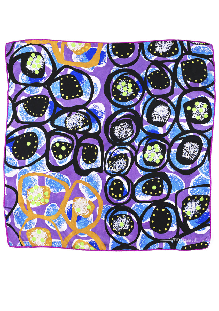 patterned silk scarf