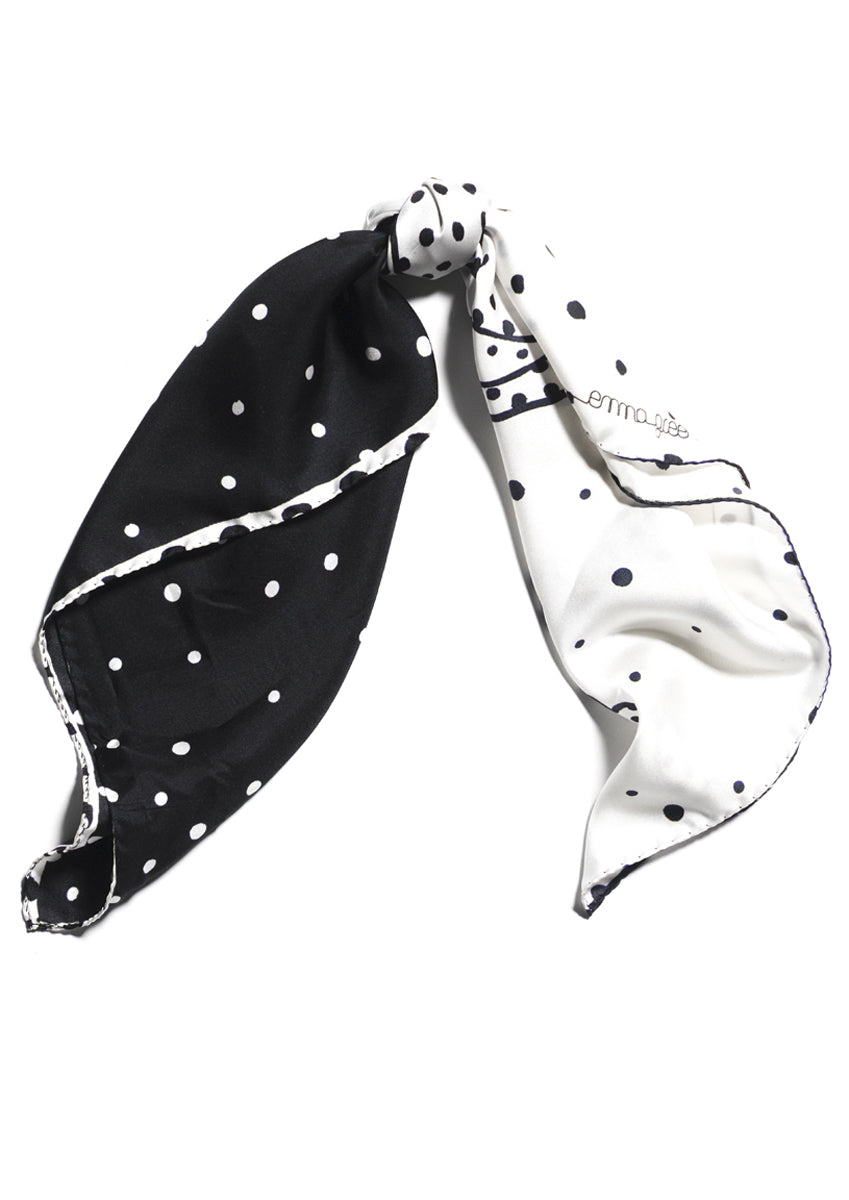 ladies black silk scarf