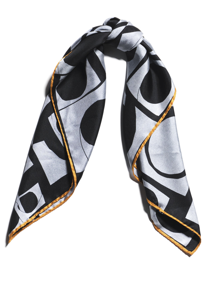 patterned silk scarf