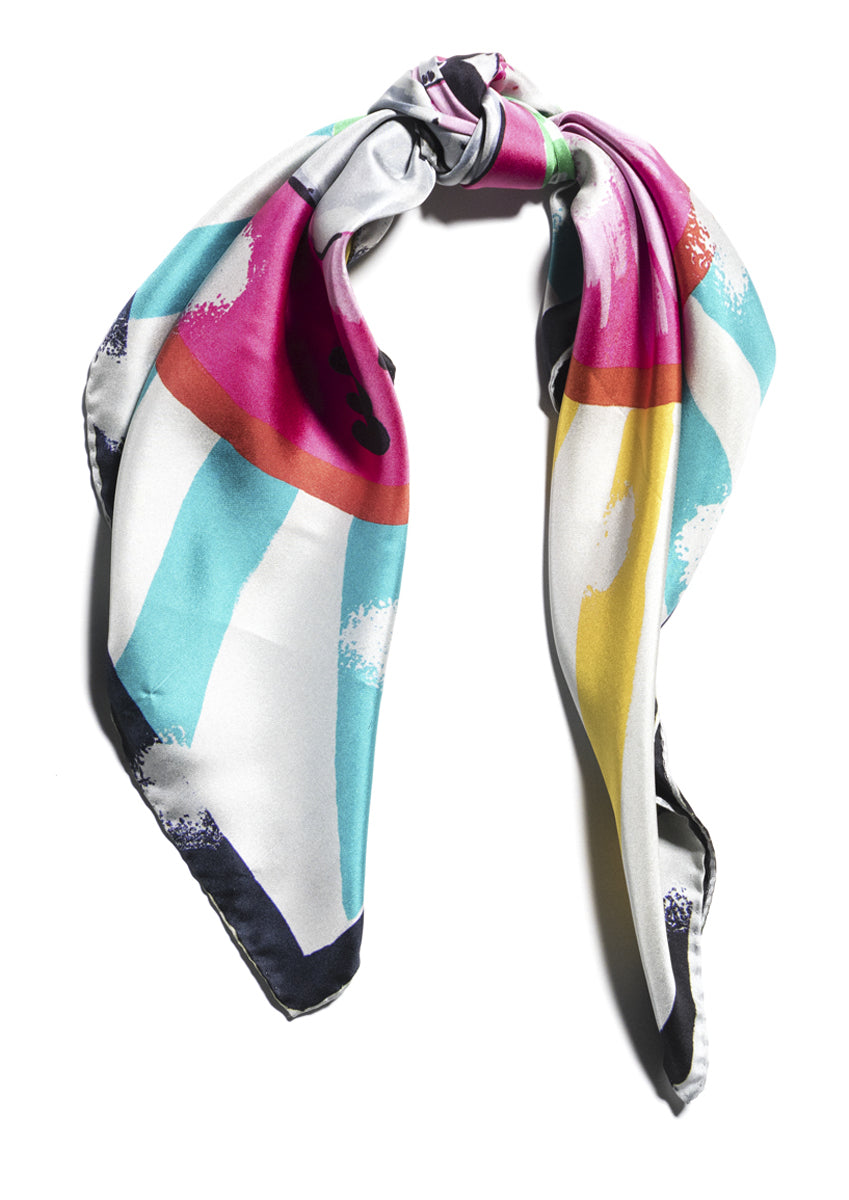 colourful silk scarves