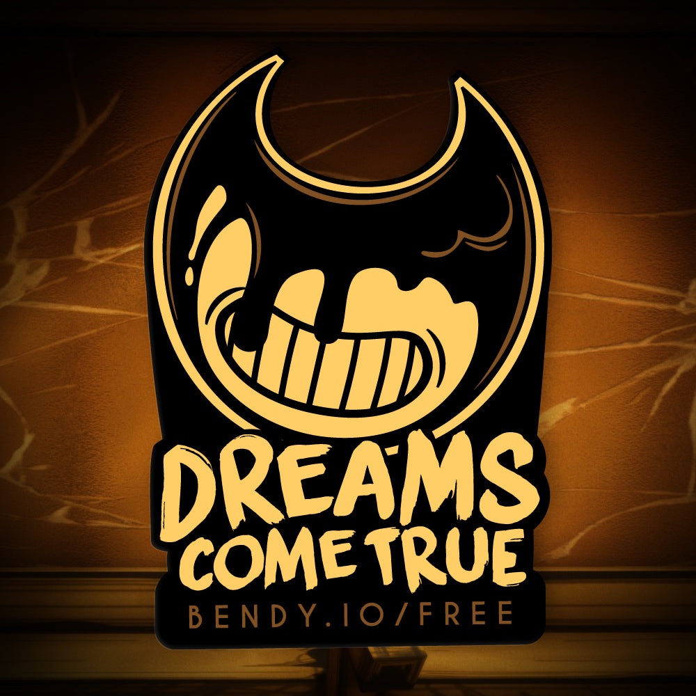 Bendy Dreams Come True Sticker One Laminated Sticker Bendy And The Ink Machine Official Store