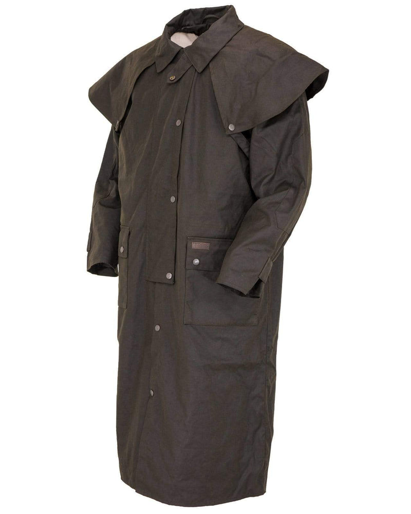 long waxed coat