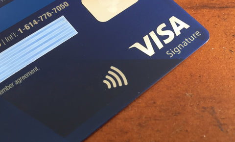 Credit Card RFID Technology Symbol on the back of a Chase Sapphire Preferred