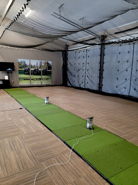 Priddis Greens Golf & Country Club - Fiberbuilt Player Preferred Series Tee Line in indoor practice facility