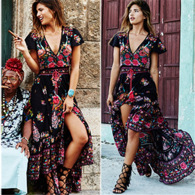 bohemian sexy dress