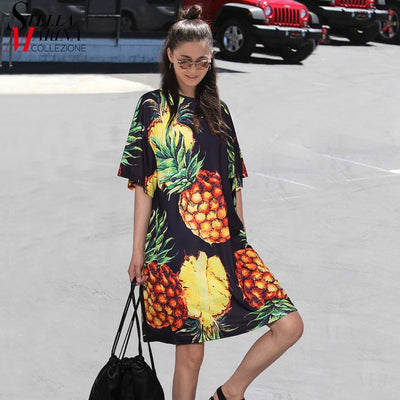 pineapple print sundress