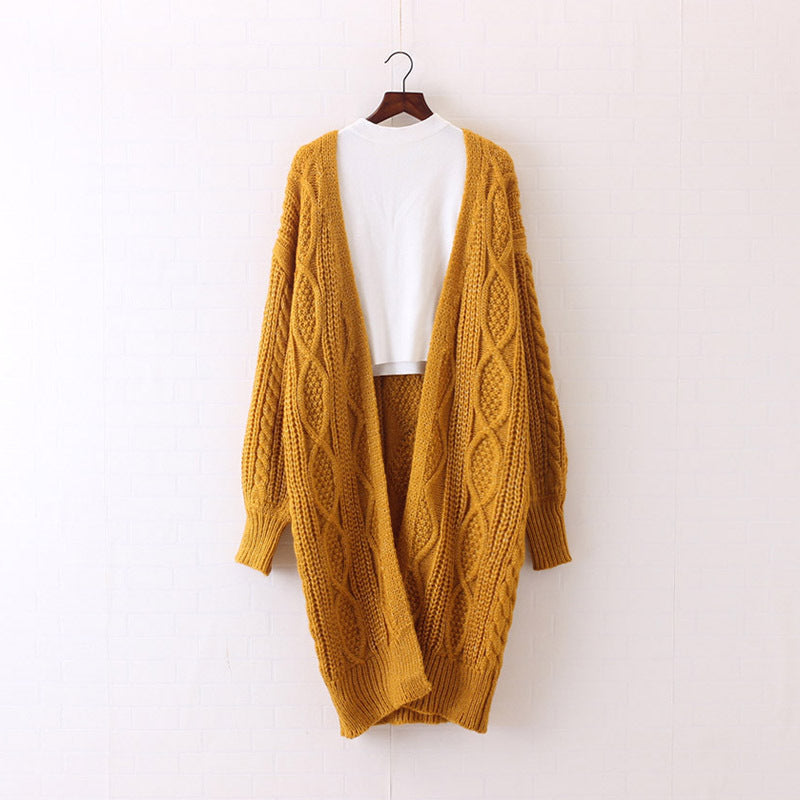 women's long knit cardigan