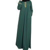 LAAMEI Autumn Women Plus Size Long Sleeve Print Abaya Jilbab Muslim Maxi Dresses Casual Kaftan Long Dress Long Robes Tunics