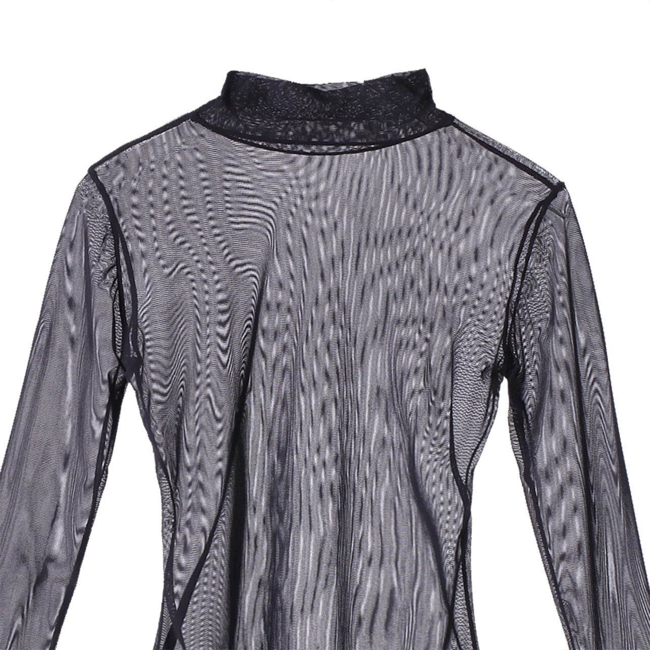 long sleeve transparent top