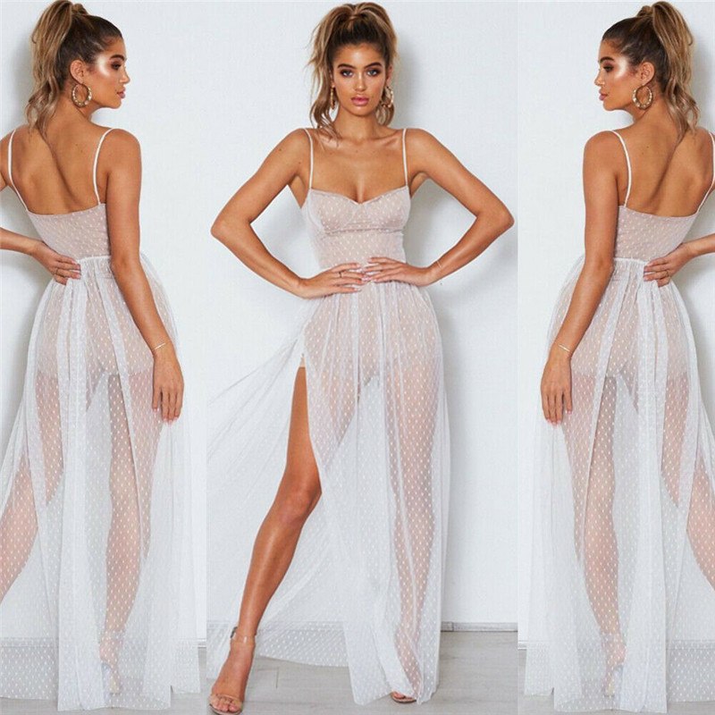 maxi dress transparent