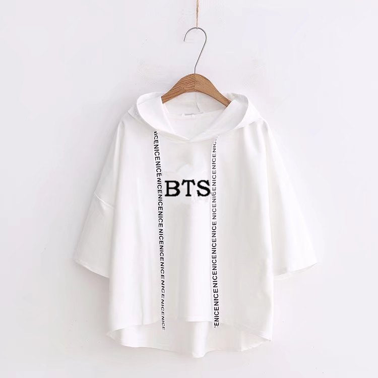 bts short sleeve hoodie