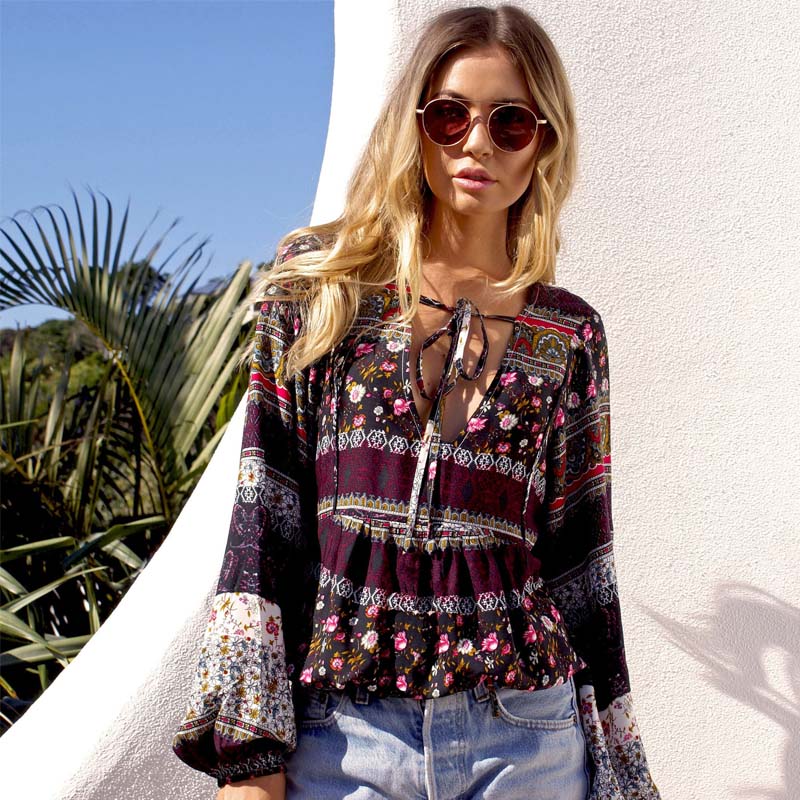 bohemian shirts for ladies